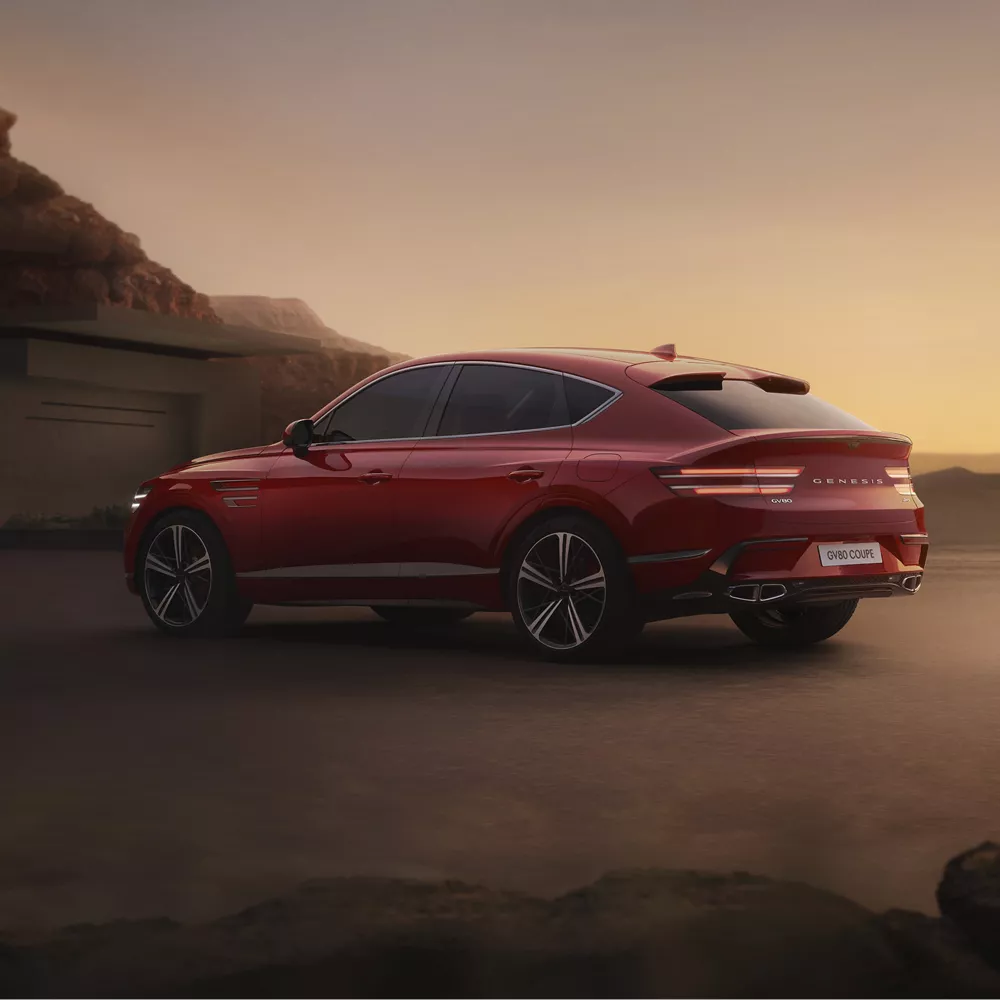 Exterior View Of 2026 Genesis GV80 Coupe in Semi Valley